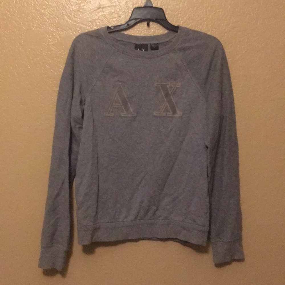 A/X logo gray sweater